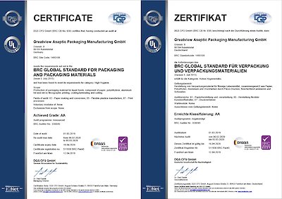 The German factory in Fonmei has passed BRC certification again