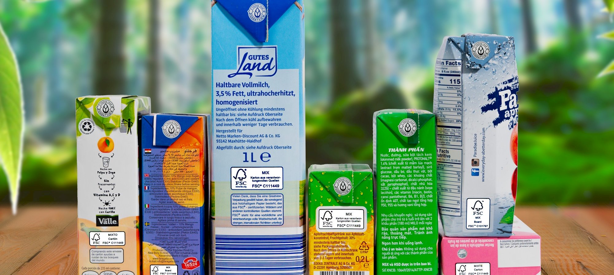 Milk cartons start with raw materials to enhance environmental protection properties